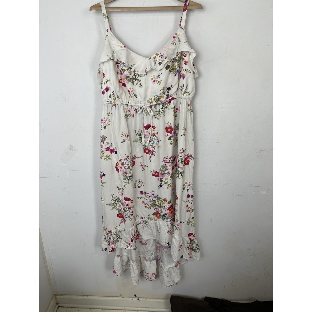 Torrid Dress Women 3X Floral Fairy Maxi Romantic Country Cottage Garden Ruffle